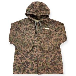 KAZ 57 Austrian Military Jacket Men's L Pea Dot Camo Army Fatigue Vintage 1979